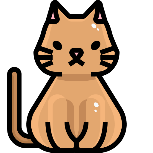 An orange cat sitting